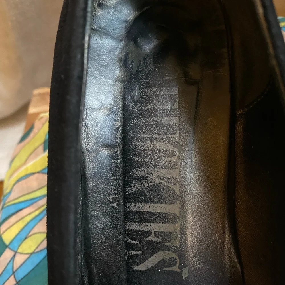 Beautiful Vintage Suede and Patent Leather Heels - Size 8, 3 inch heel - Picture 8 of 13